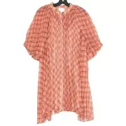 NWT Acler Womens Dress Preston Button Up Lined Plaid Elbow Sleeve Mini Size 8 AK