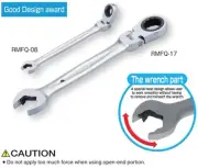 TONE 8-24mm Ratchet Ring Wrench Ratcheting Spanner Flex Head RMFQ 11 or 13 set