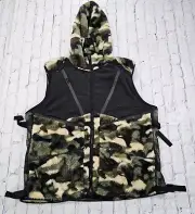 PRPS X Donwan Harrell Hooded Vest Tactical Camouflage Green E98JT01 MENS 3XL