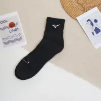 在飛比找momo購物網優惠-【MIZUNO 美津濃】襪子 Ankle 黑 白 短襪 中筒