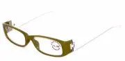 Ladies READING EYE GLASSES Matching CASE Women +1.00 Green White Clearance X486
