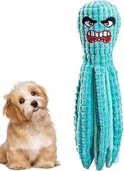 WJnflQN Dog Squeaky Toy,Stuffed Plush Octopus Squeaky Toy | Puppy and Senior Indoor Play, Interactive Chewing Activities for Mental Exercise