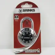 Brinks Padlock Standard Security 3 Dial Combination Lock #162-49002