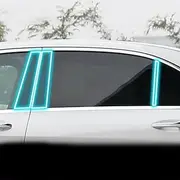 Car Exterior A/B Window Pillar Anti Scratch Accessory Transparent TPU Protection Film，for Mercedes-Benz Class-C 2015-2023 (B Transparent)