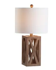 JONATHAN Y Stewart 21.5in Wood LED Table Lamp