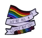 HARRY STYLES " WE'RE ALL A LITTLE BUT GAY" ENAMEL PIN - FREE AU POST - AU STOCK