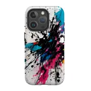 For iPhone 14 Pro Case Protective MagSafe Compatible Cover Dark Splatter