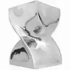 NNEVL Stool/Side Table Twisted Shape Aluminium Silver