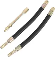 X AUTOHAUX 1Set 180 Degree Copper Tire Valve Extension with Flexible Plastic 180mm Tyre Valve Stem Extender for Car Motorcycle RV Truck Bike
