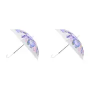 2x LVD Women's Folding Umbrella Floral Sun/Rain Shade Hydrangeas 80cm Assorted
