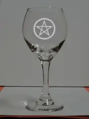 pentacle chalice enchanted pagan glass drinkware