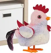 Jiimhte Walking Rooster Toy,Electronic Walking Chirping Chicken Plush Toy - Educational Learning Plush Doll for Boys Girls Children Kids Toddler