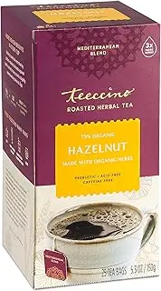 Teeccino Hazelnut Medium Roast Caffeine Free Herbal Tea 150 g, 25 Teabags