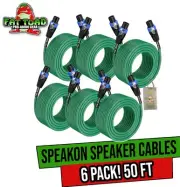 50FT Speakon Speaker Cables | 12AWG Wires Music Studio Recording Stage Gear Cord