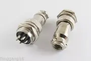 10pcs XLR 5 Pins 16mm Audio Cable Connector Chassis Mount 5 Pin Plug Adapter