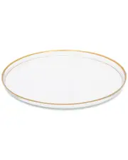 Alice Pazkus Set of Four Glass Chargers With Gold Rim