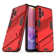 For Samsung A13 5G Shockproof Dual-Layer Stand Cover - Red