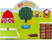Folpus Farm Animals Fabric Story Board Set, Wall Hanging Storytelling Early Learning Interactive Play Kit for Classroom Activity Kids