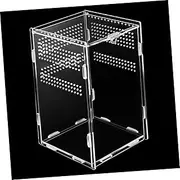 Milisten Reptile Feeding Box Enclosure Insect Box for Tarantula Jumping Spider Stick Insect and Lizard Spacious Stylish Design Easy Installation Durable Terrarium for Frogs and Snails