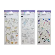 Colour In Foil Stickers - Assorted