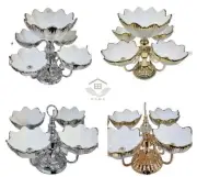Luxury Serving Bowl Set Fruit Nuts Candy Salad Server Ceramic Kitchen Plate Gift