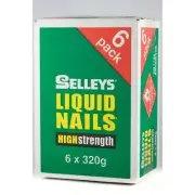 New Selleys Liquid Nails 320g Construction Adhesive 6 Pack glue wood repair diy