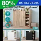 ALFORDSON Shoe Cabinet Storage Rack Drawer Organiser Shelf 21 Pairs Black White