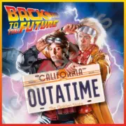 OUTATIME Back to the Future Metal Number Plate DeLorean BTTF License Plate B