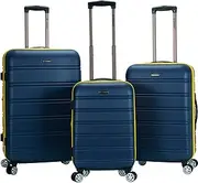 [Rockland] Melbourne Hardside Expandable Spinner Wheel Luggage, Navy, 3-Piece Set (20/24/28), Melbourne Hardside Expandable Spinner Wheel Luggage
