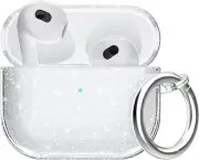 for Airpods 3 Case Clear Glitter,Sparkle Bling Clear Case for Airpods 3rd