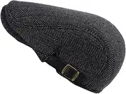 [DEARMAMY] Lightweight Woolen Beret Cap Men's Vintage Beanie Hat Cozy for Cold Weather Grey