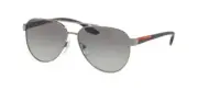 PRADA LINEA ROSSA STUBB SPS 54T Ruthenium/Grey Shaded (5AV-3M1) Sunglasses