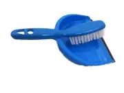 NEW Compact Nesting Dust Pan and Brush Set Blue 2 Piece Plastic FREE SHIPPING