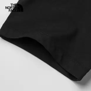 The North Face北面男女款黑色純棉情人節趣味心型印花休閒短袖T恤｜88FXJK3