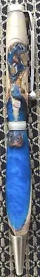 Twist Ballpoint Ink Pen Cross Refill Olive Wood Resin Blue