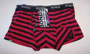 Bonds Mens MZQUSI BRE Black Red Stripe Printed GuyFront Trunk Brief Size S New