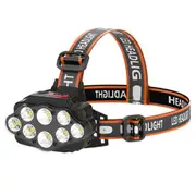 4 Modes 8*XPG LED Headlamp USB Rechargeable Long Shoot Camping Head Light 2 Batteries