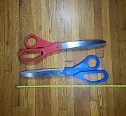 2x Ribbon Cutting Scissors Giant Scissors Large Scissors Sharp!