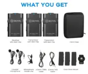 BOYA BY-WM4 PRO-K2 Dual Channel Wireless Lavalier Lapel Microphone System