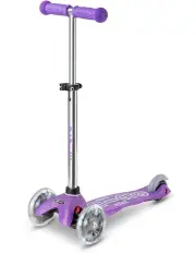 [Micro] Mini Deluxe Glitter LED 3 Wheel Scooter in Purple