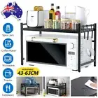 2Tier Microwave Oven Shelf Rack Adjustable Metal Kitchen Organiser Storage Stand