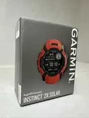 Garmin Instinct 2X Solar Rugged Outdoor GPS Smartwatch -Flame Red- BRAND NEW!