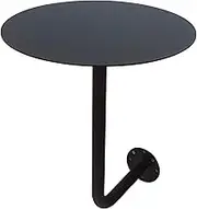 Side Table Round, Small Indoor-Outdoor Bar Table End Table, Black Metal Bedside Table for Living Room, Bedroom, Sofa Table Modern Accent Nightstand(50x50x45cm(19.7x19.7x17.7inch))
