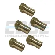 (5 PACK) 3/4 HOSE BARB X 1/2 FEMALE NPT Brass Pipe Fitting NPT Thread Fuel WOG