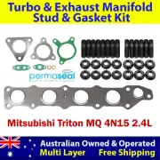 Permaseal Turbo&Manifold Stud&Gasket Kit For Mitsubishi Triton MQ 4N15 2.4L