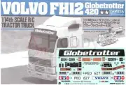 1/14 Tamiya Volvo FH12 Globetrotter 420 56312- Decals & Instructions 9495346