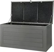 Gardeon Outdoor Storage Box Container Cabinet Bench, 680L Extra Large Lockable Tool Toy Deck Boxes Chest Garden Shed Storages Ottoman Chair Seat Patio Indoor Furniture, with Handles Black