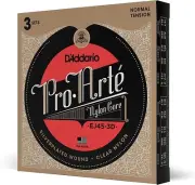 Pro-Arté EJ45-3D Nylon Classical Guitar Strings Normal Tension 3 Sets EJ45