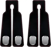 Wdmxszdq Car Seat Headrest Hooks, 2 PCS Black Car Double Headrest Wallet Hooks, Suitable for Hanging Handbags, Coats, Umbrellas, Wallets, Car Accessories