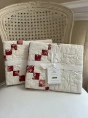 Pottery Barn Andover Patchwork EURO Shams (2) NWT OPEN BOX!